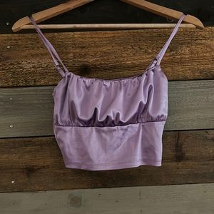 Purple satin top